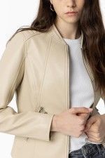 Chaqueta polipiel beige Tiffosi.Comprar chaqueta mujer.Gabalda17