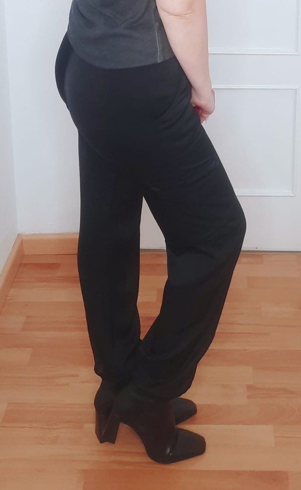 Pantalón cargo satén negro.Comprar cargo satén chica.Gabalda17