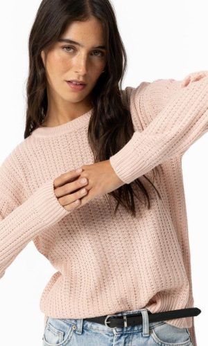 Jersey calado rosa mujer Tiffosi.Comprar jersey calado chica.Gabalda17